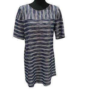 BCBGeneration Navy and White Knit Dress size Large